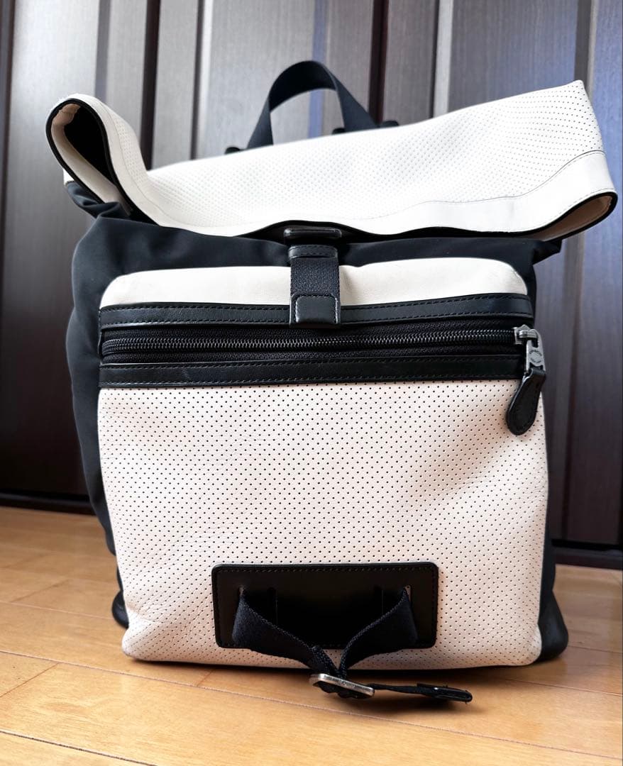 【着払い】コーチ リュック パフォレイテッド オールレザー 大容量 A4可 黒