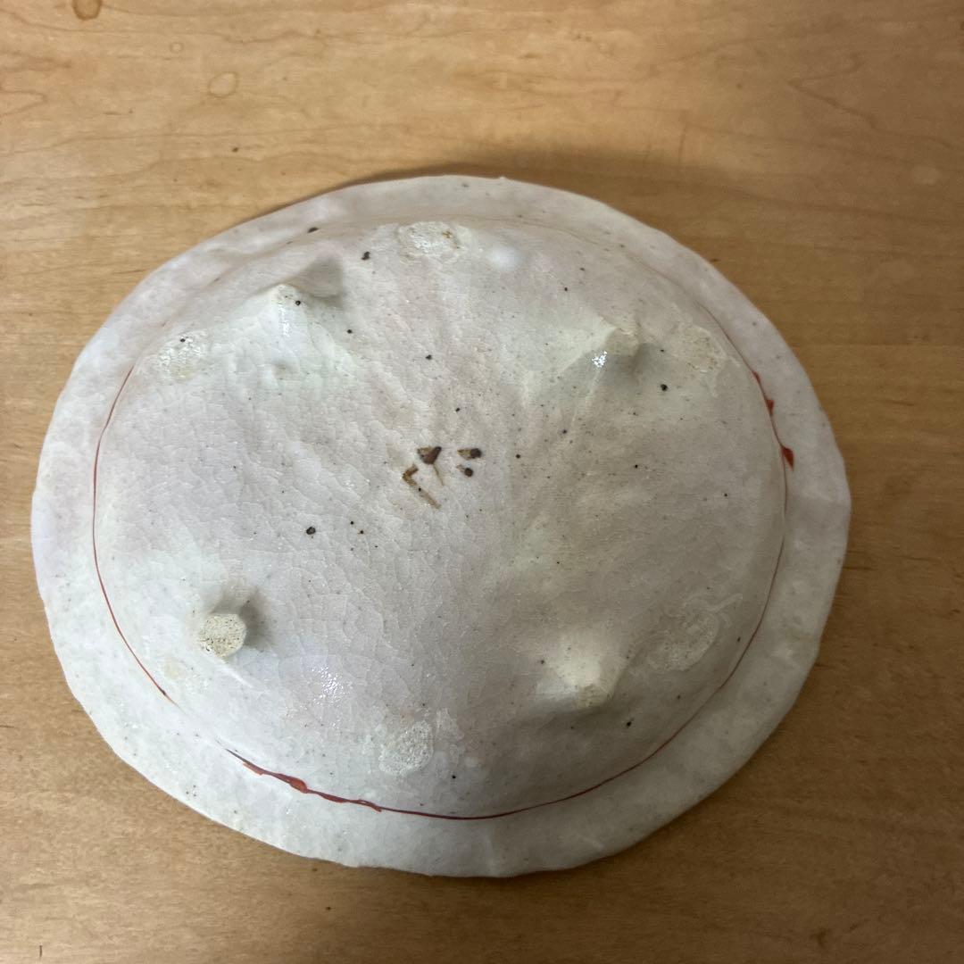 黒岩卓実　たくみ窯　赤絵　足付き　楕円鉢　和食器