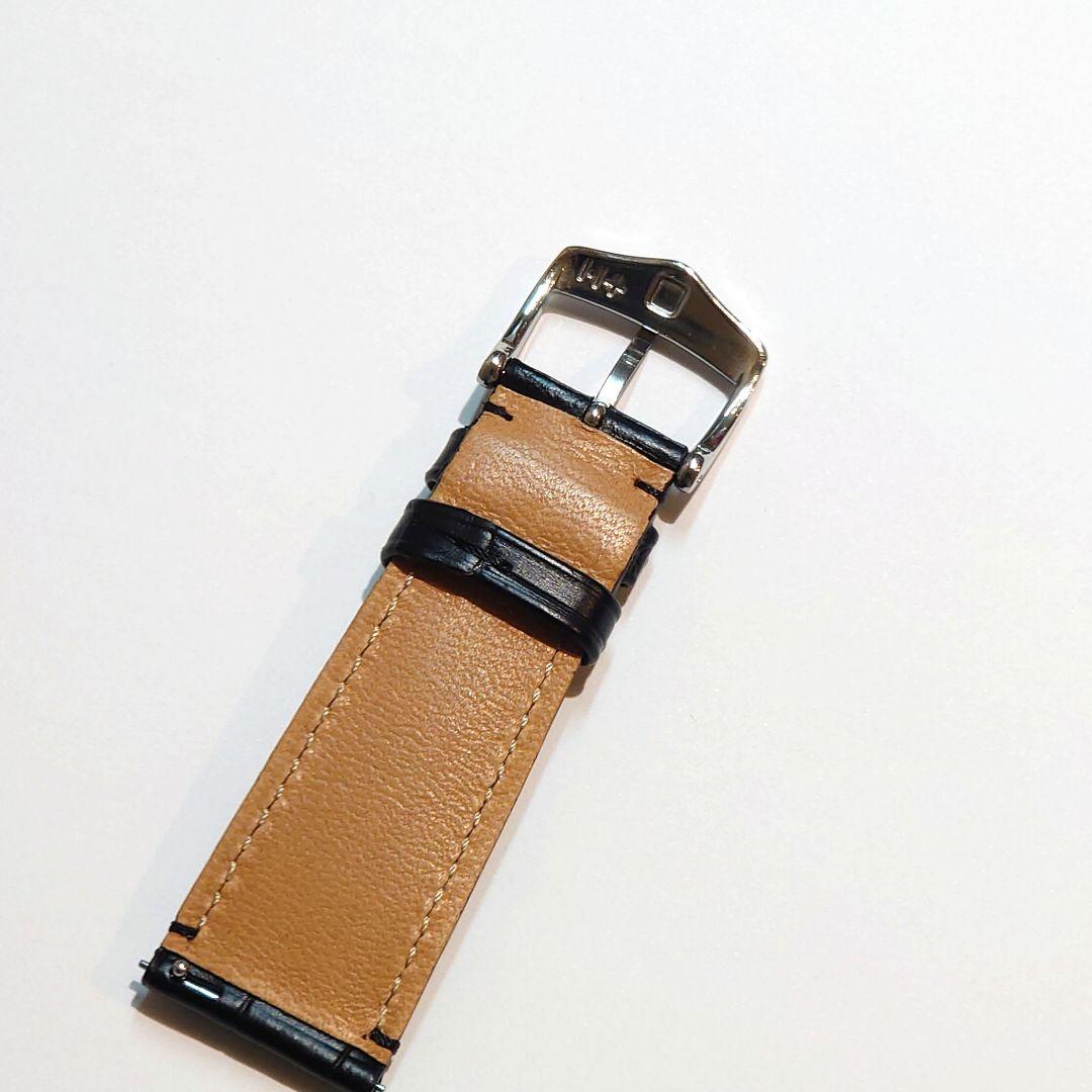 【ヒルシュ】アリゲーター 時計革ベルト ブラック 22-18 ショート 未使用