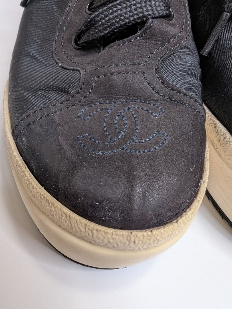 tmk826　CHANEL（シャネル）ココマーク スエード スニーカー