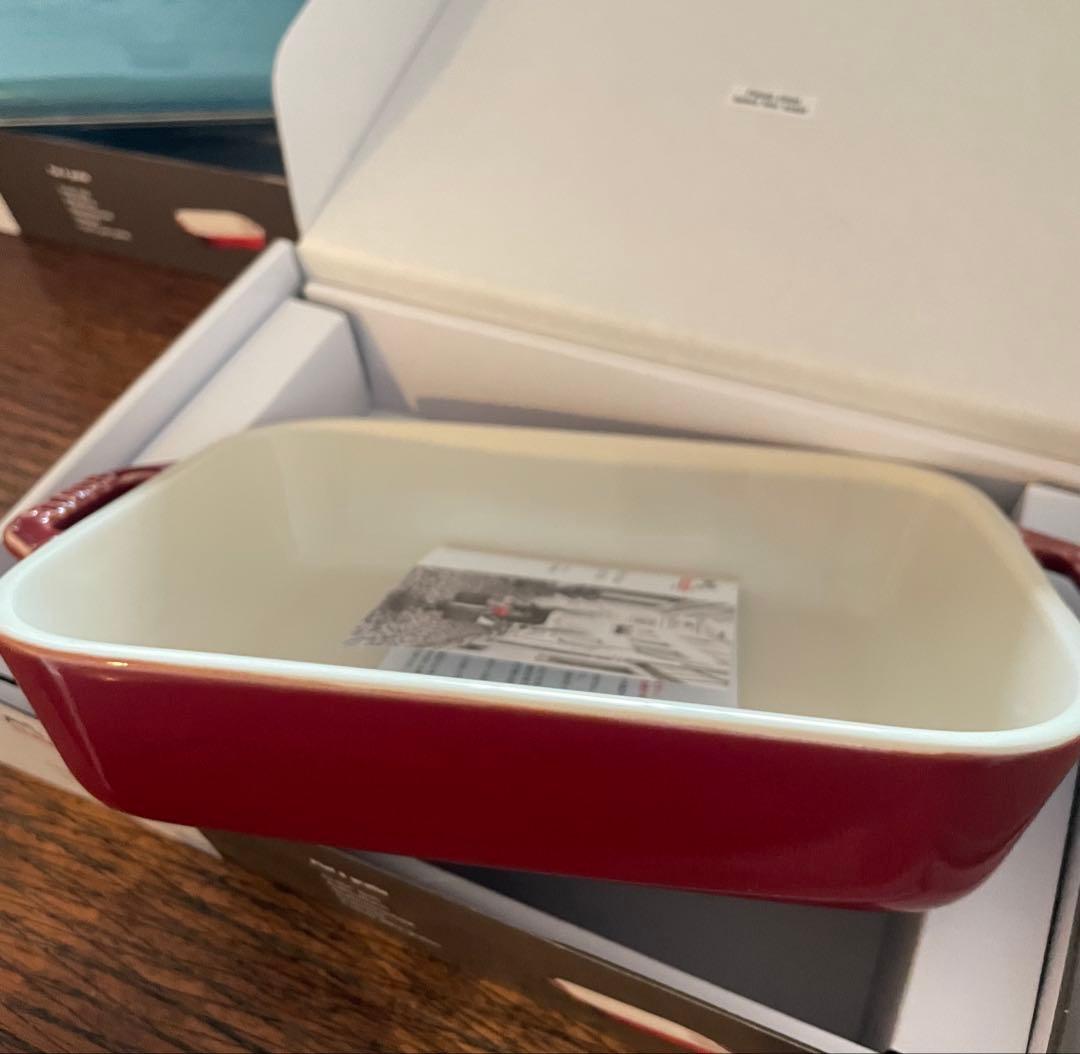 ストウブ レクタンギュラー ディッシュ 20x16cm 3点セット