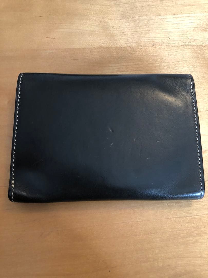 万双　ブライドルレザー　三つ折り財布