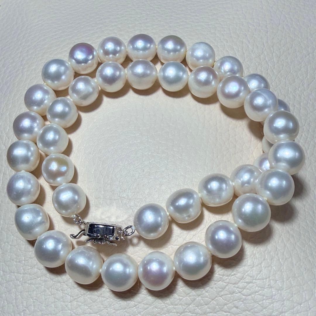 大珠✨️ 本真珠 パール ネックレス 約9.0~9.5m ジュエリー Pearl
