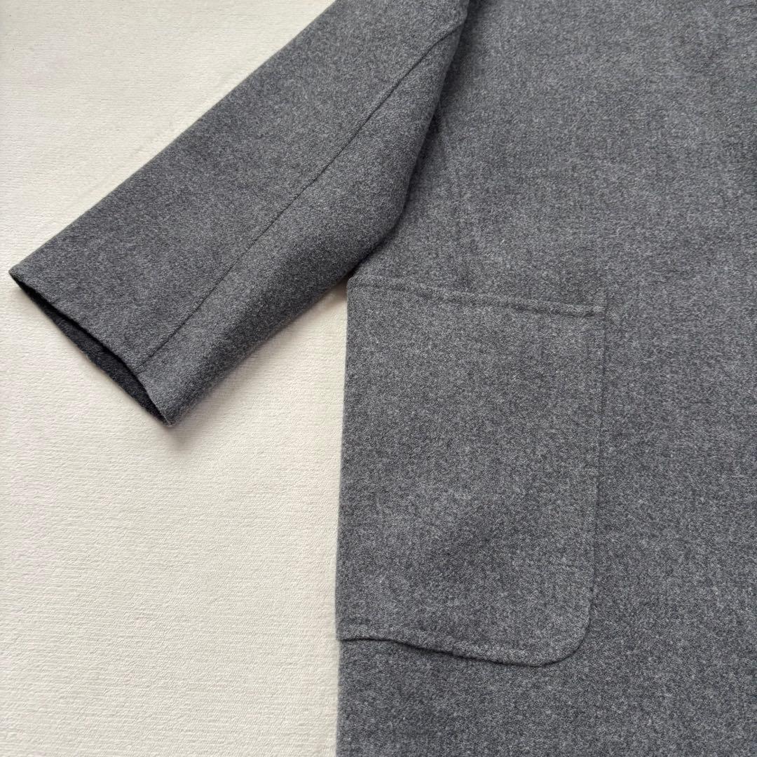 チヅコ　ドレステリア　ロング　リバーコート　グレー　ウール　38