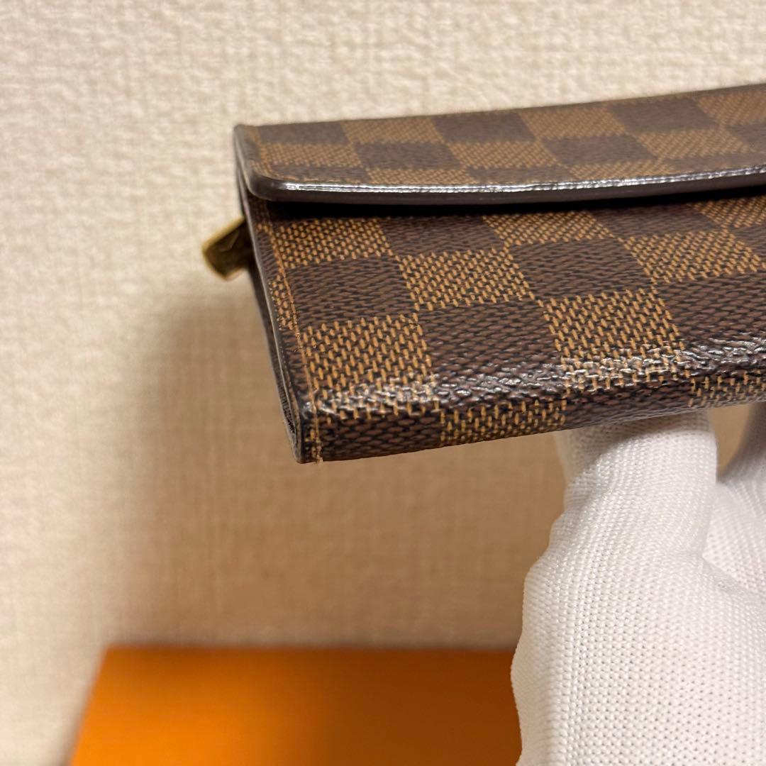LOUIS VUITTON ダミエ・エベヌ　長財布　ポルトフォイユ・サラ