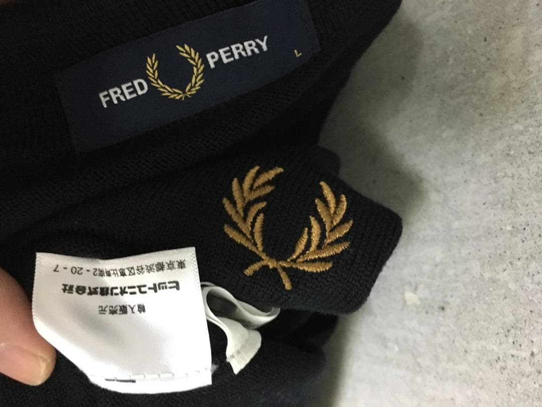 フレッドペリー 美品 2025年製 K4535 長袖 ポロシャツ ネイビー
