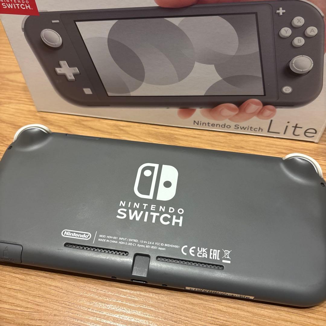 Nintendo Switch lite 本体　箱　充電器有り　グレー