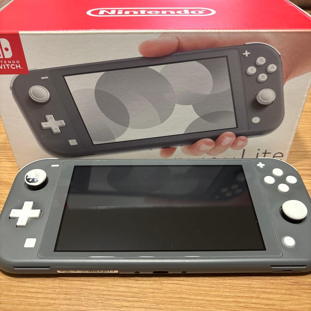 Nintendo Switch lite 本体　箱　充電器有り　グレー