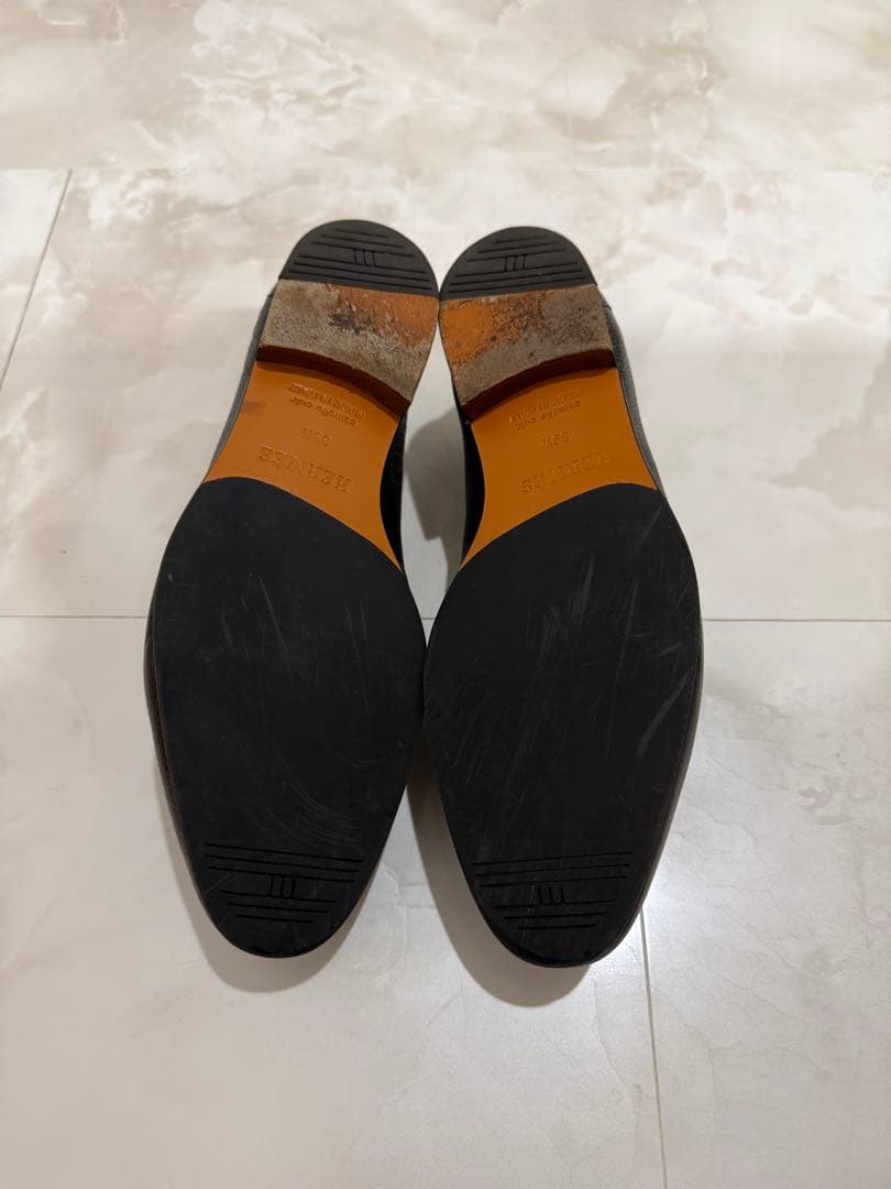 【超美品】エルメス モカシン 黒バックル　39 1/2