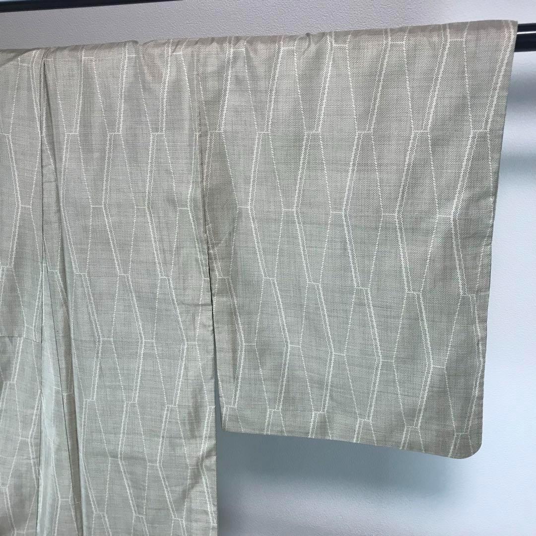 ZF-785 白大島紬 カタス式 正絹 袷 広衿 高級 上質 逸品