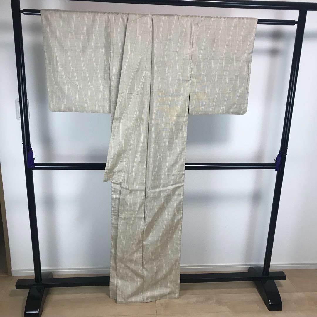 ZF-785 白大島紬 カタス式 正絹 袷 広衿 高級 上質 逸品