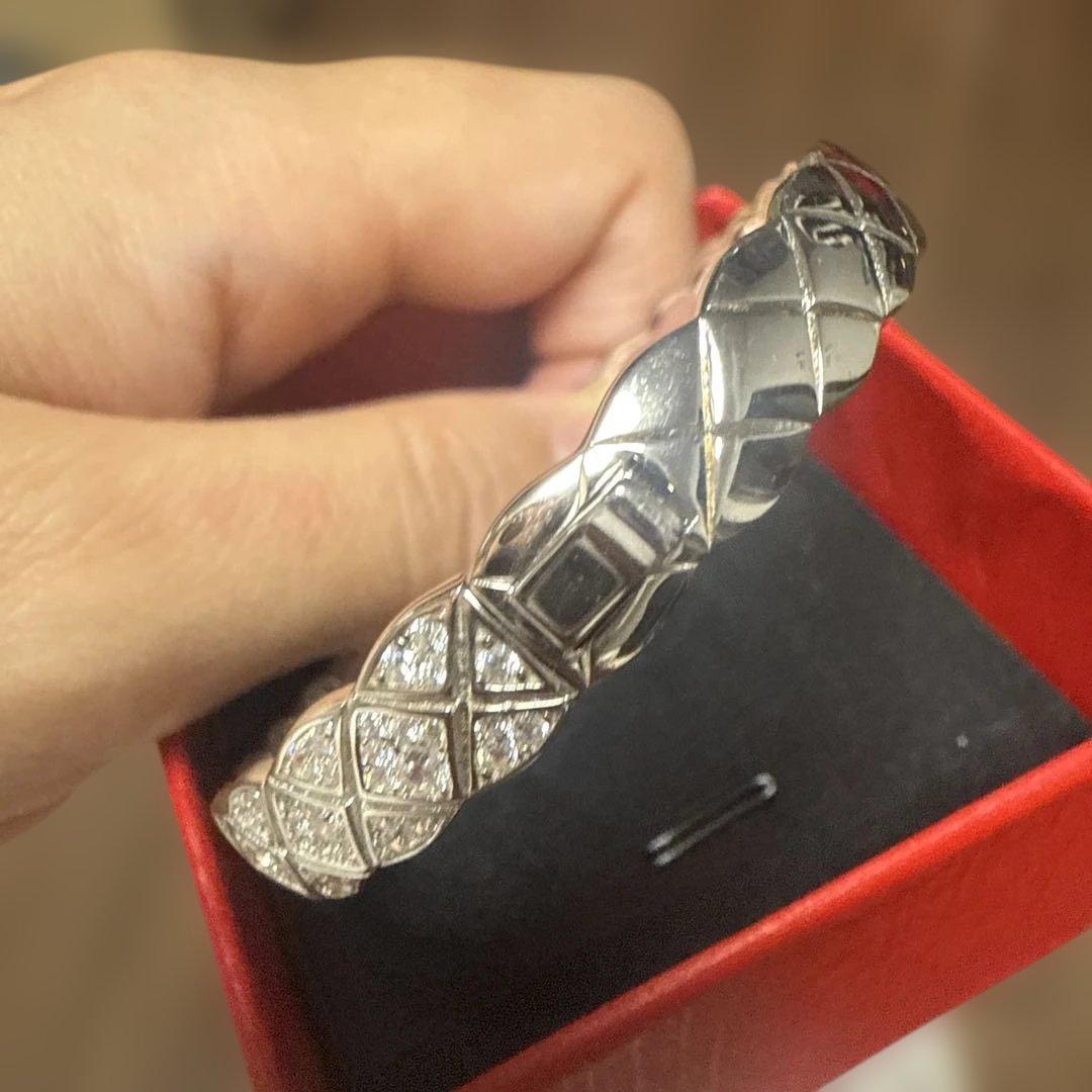 新品　菱形 バングル　シルバー　s925 ノーブランド品　2wayタイプ