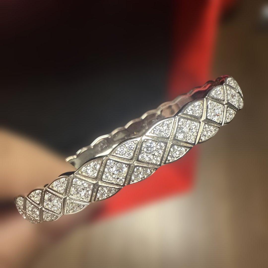 新品　菱形 バングル　シルバー　s925 ノーブランド品　2wayタイプ