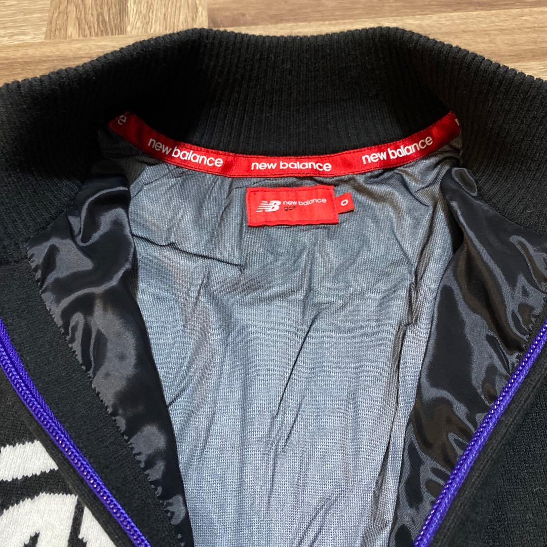 美品♡ニューバランスゴルフ♡ニットジップジャケット♡ブラック♡ホワイト♡S