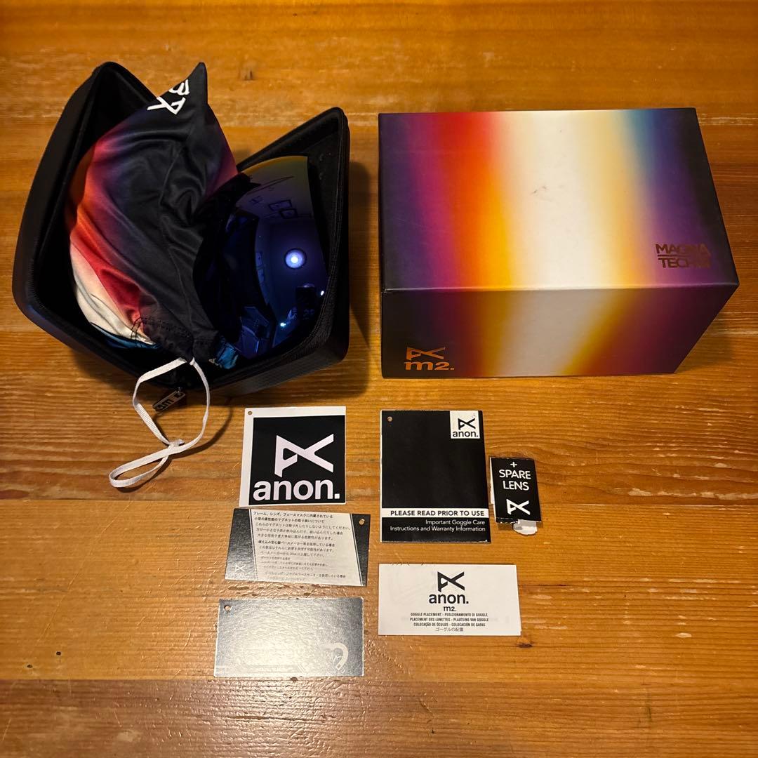 anon m2 . ゴーグル　スペアレンズ付き
