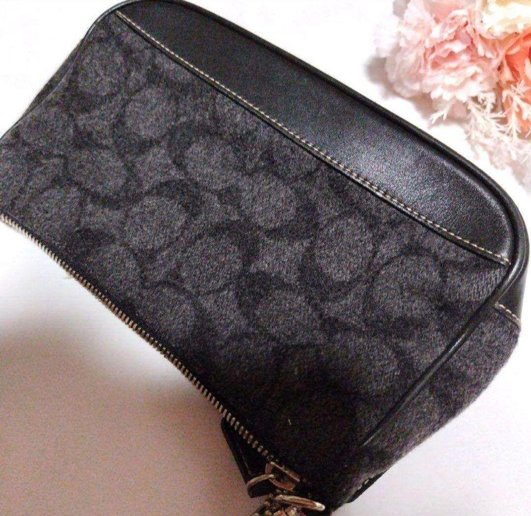 【限定セール！！】COACH アクセサリーポーチ シグネチャー ハンドバッグ