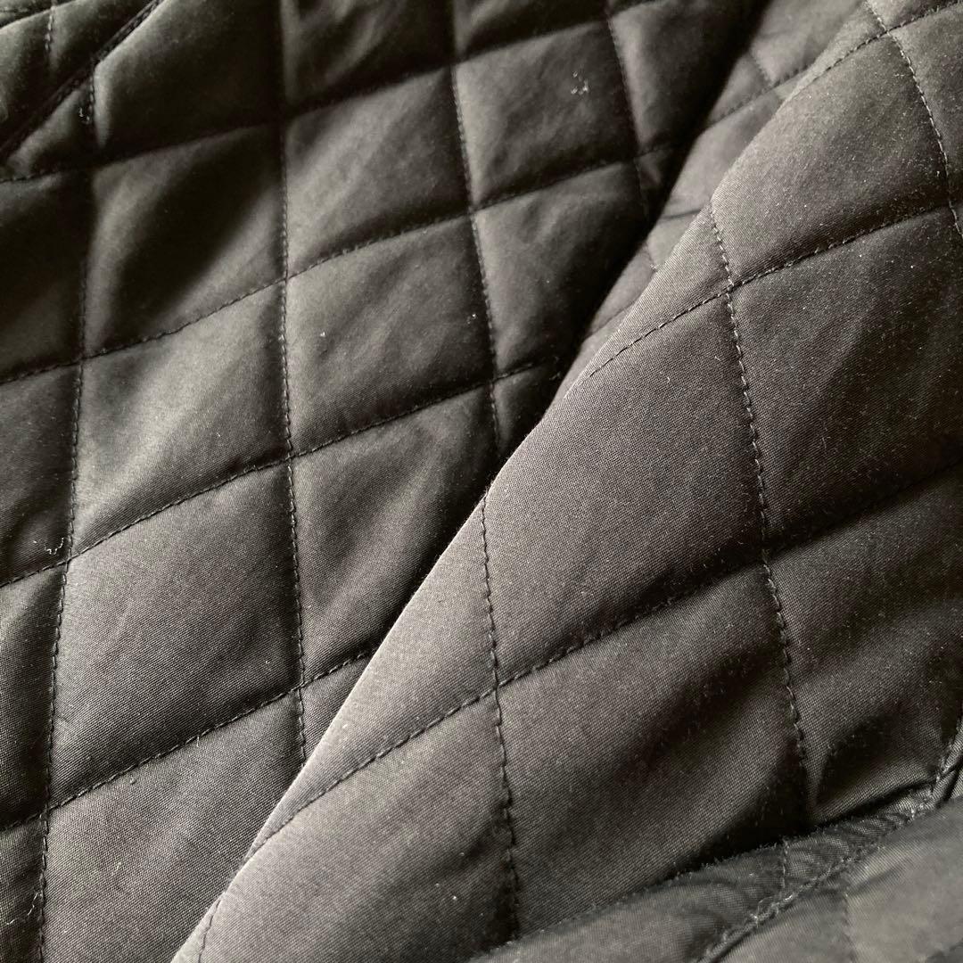 極美品　コーチ　キルティングコート　ベルト付き　裏地総柄　シグネチャー　黒S