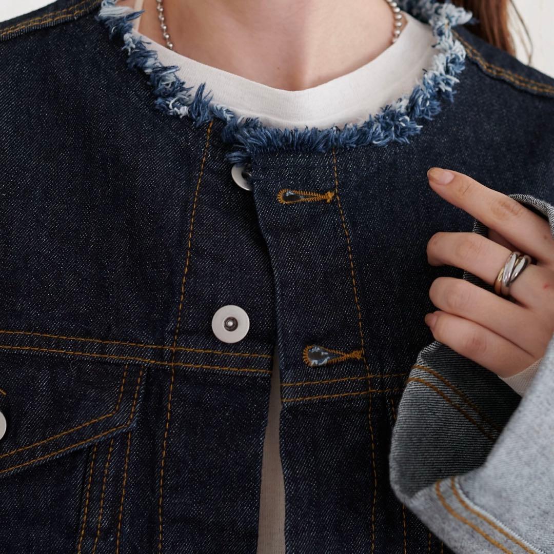 DISCOAT USコットンデニム袖口ロールアップGジャン　デニムジャケット