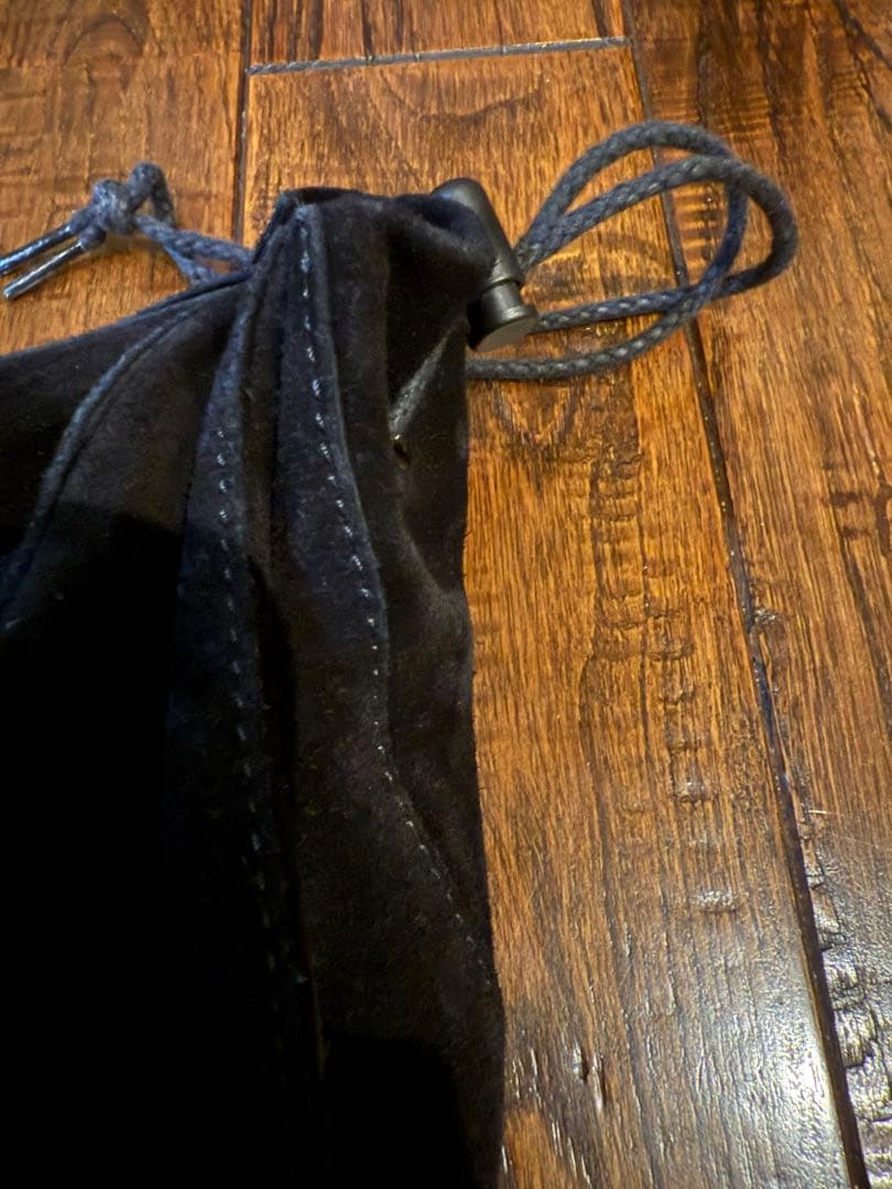 Hender Scheme 黒 スエード 巾着バッグ