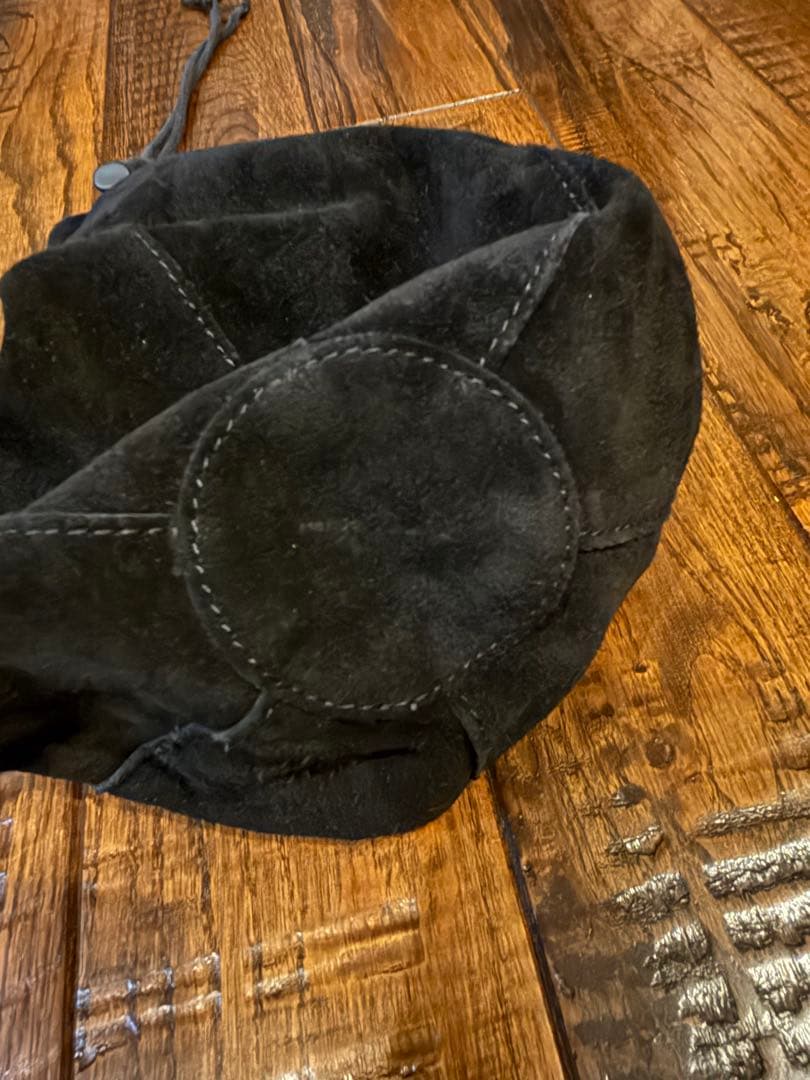 Hender Scheme 黒 スエード 巾着バッグ