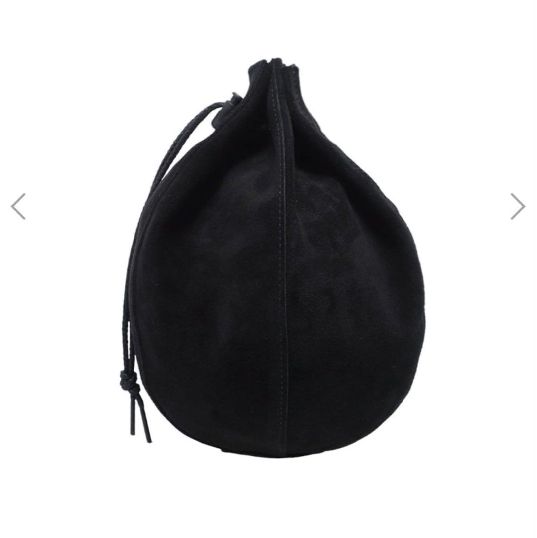 Hender Scheme 黒 スエード 巾着バッグ