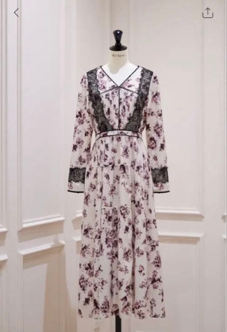 ワンピース Grasse Floral Pleated Dress M