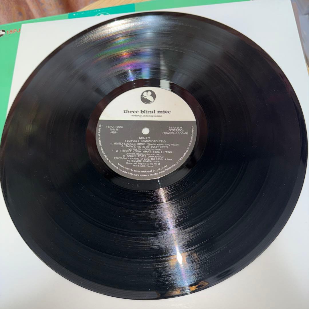 LP和jazz山本剛トリオMISTY 盤ジャケ帯解説良好　写真参照 即決送料無料