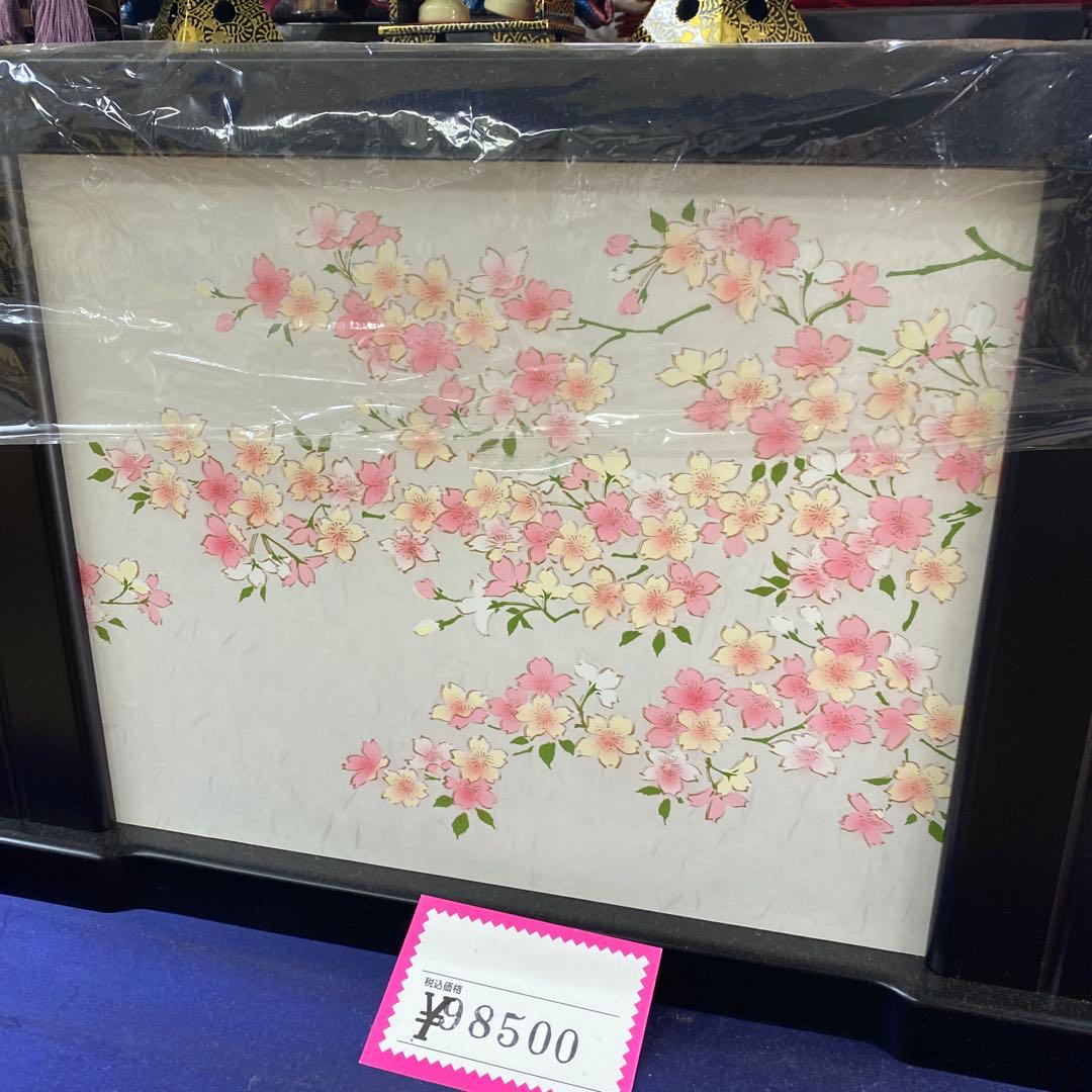 雛人形セット 花柄台座付き