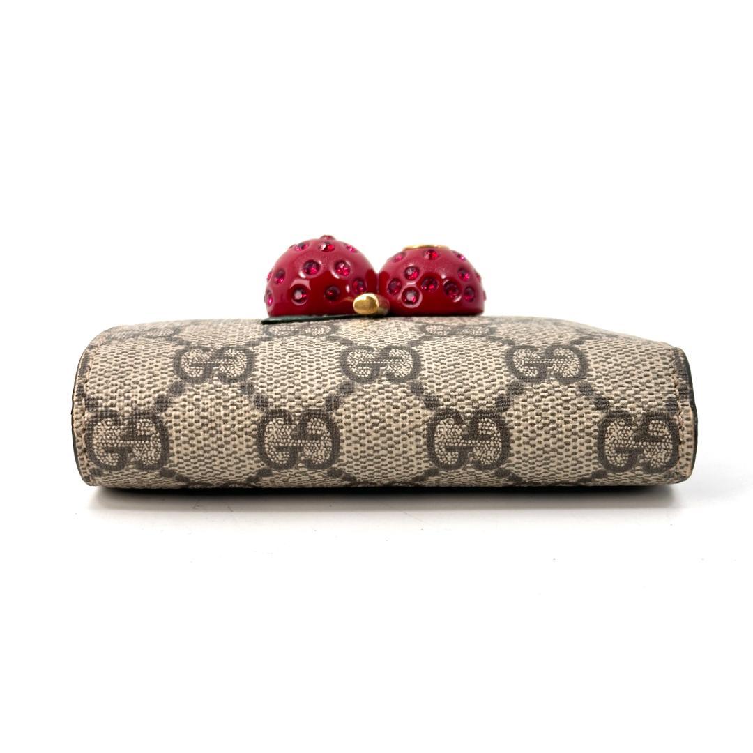 GUCCI グッチ チェリー 折り財布GGスプリーム/チェリーウォレット