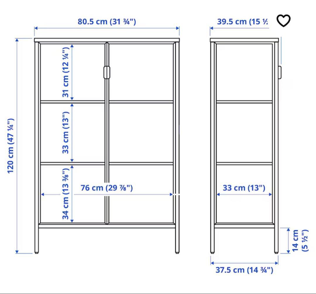 【けえ様】RUDSTA コレクションケース チャコール 80x37x120 cm