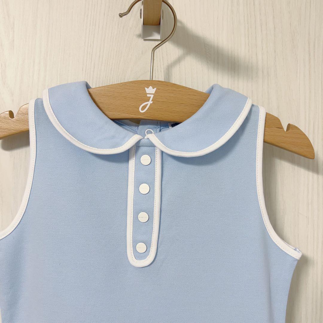 【新品】jacadi 水色　スポーティーシックワンピース　5A 6A