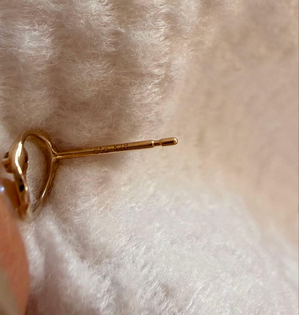 ete パール　ダイアモンド　ピアス　k18 k10