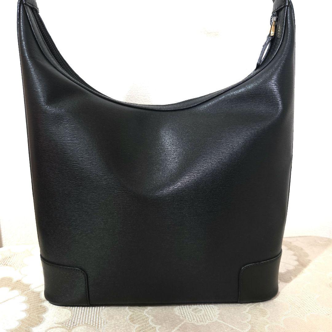 GUCCI グッチ☆ワンショルダーバッグ オールレザー ブラック プレート