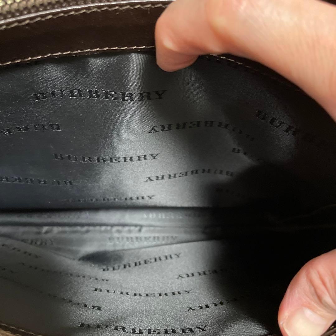 Burberry バーバリー　トートバッグ　ノバチェック　レザー　ロゴプレート