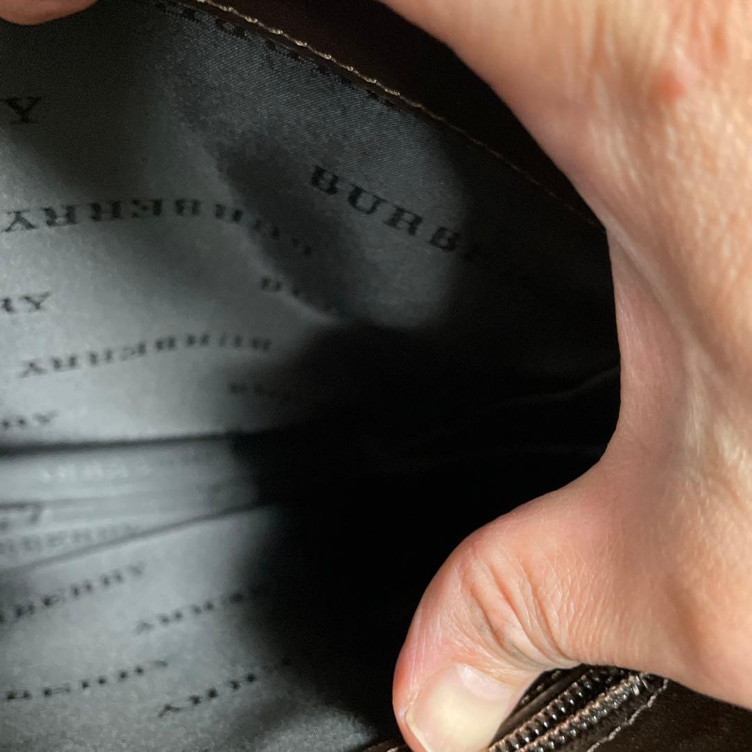 Burberry バーバリー　トートバッグ　ノバチェック　レザー　ロゴプレート