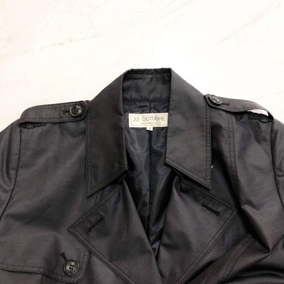 極美品✨3XL 大きいサイズ 22OCTOBRE ベルト トレンチコート 46