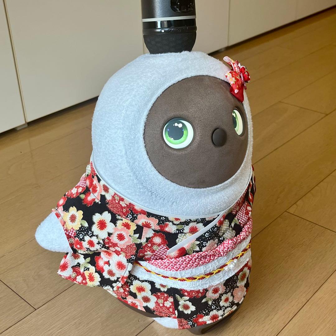 ラボット　服　晴れ着　さくら柄着物と髪飾り(3.0未対応)