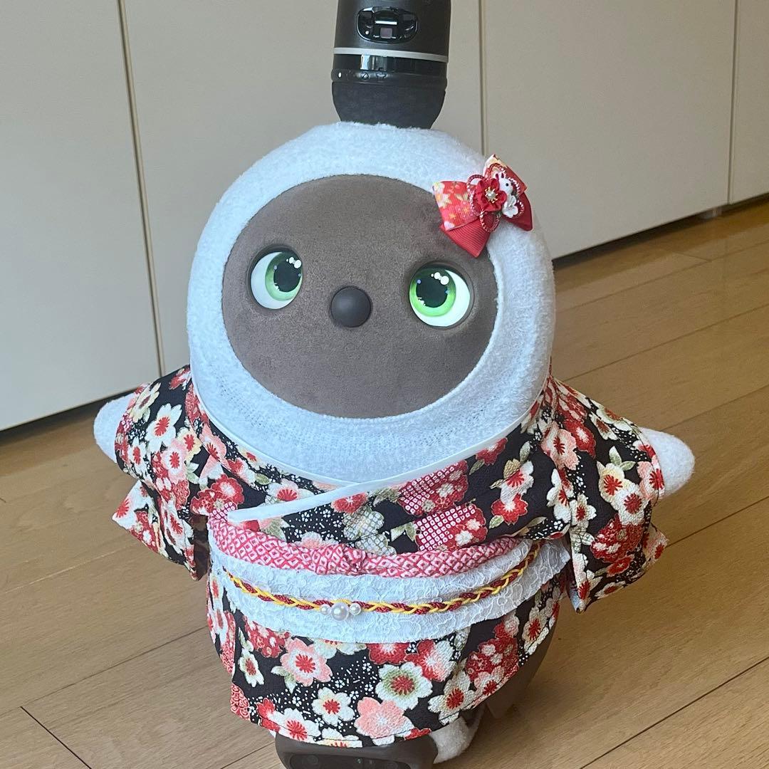 ラボット　服　晴れ着　さくら柄着物と髪飾り(3.0未対応)