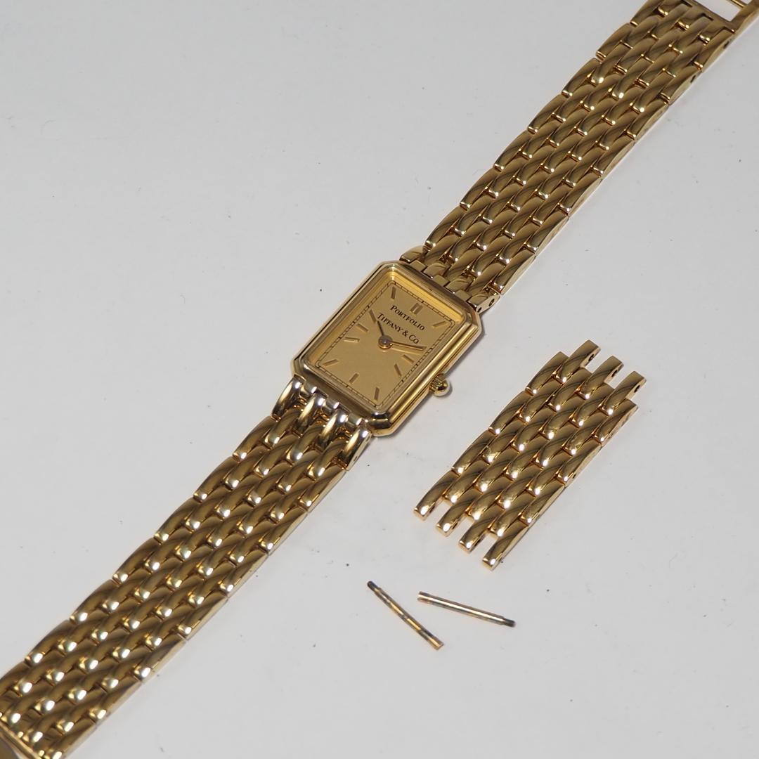 美品 ティファニー TIFFANY ポートフォリオ レディース 腕時計 H505