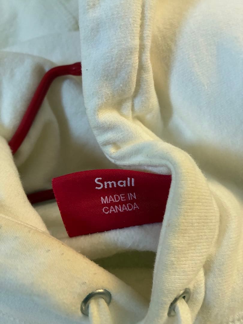 Supreme ホワイトパーカー フード付き