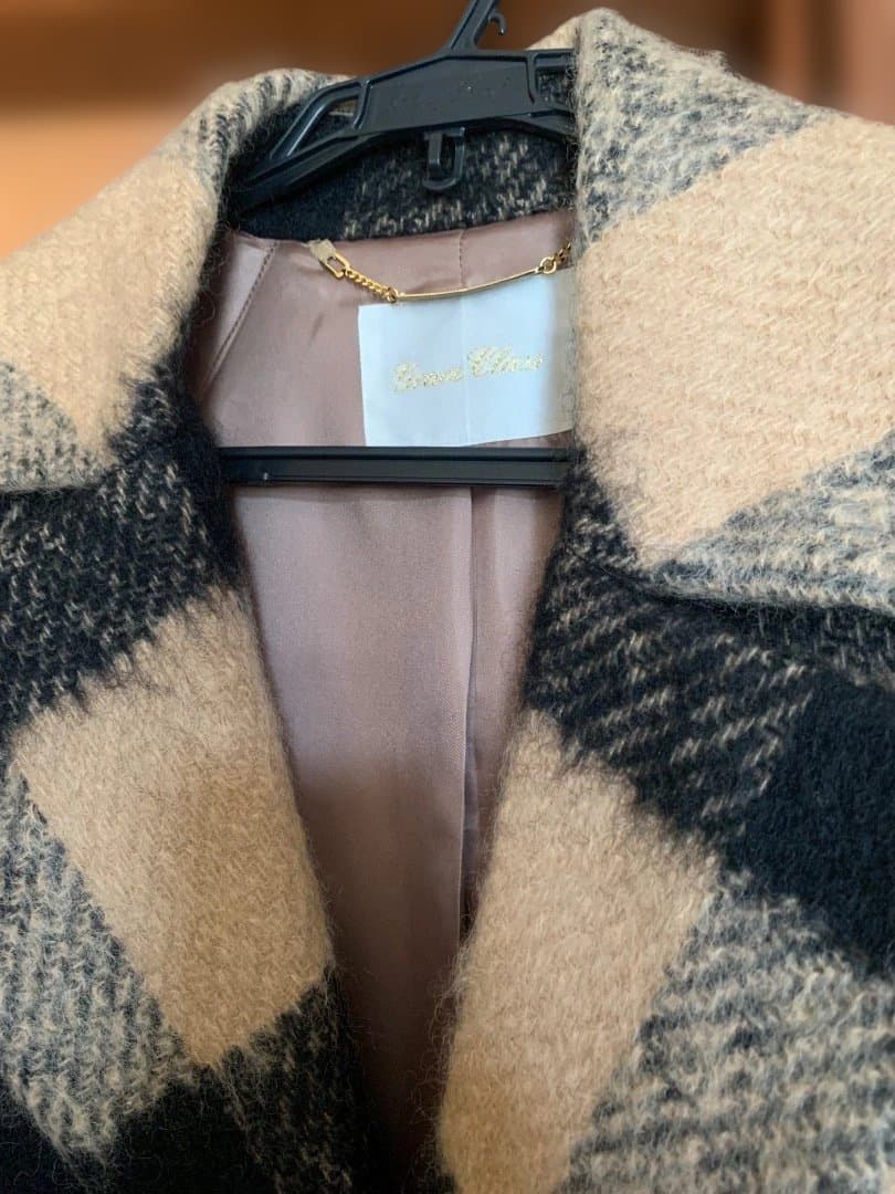 グレースコンチネンタルシャギーチェックチェスターコート