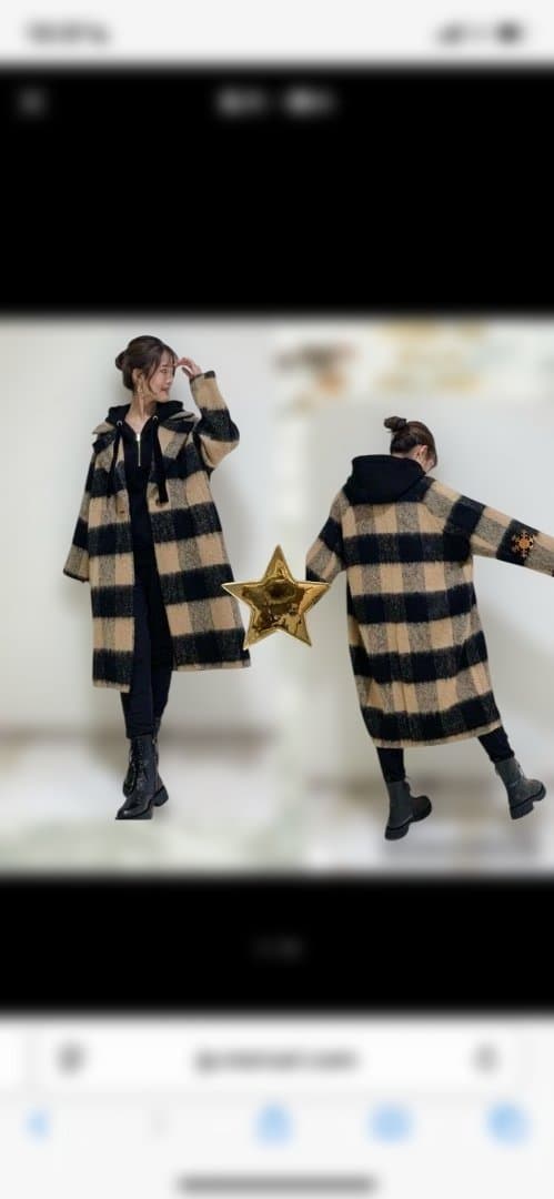 グレースコンチネンタルシャギーチェックチェスターコート