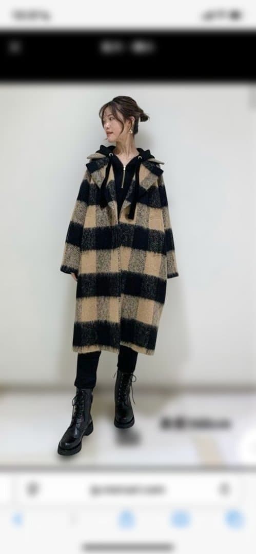 グレースコンチネンタルシャギーチェックチェスターコート