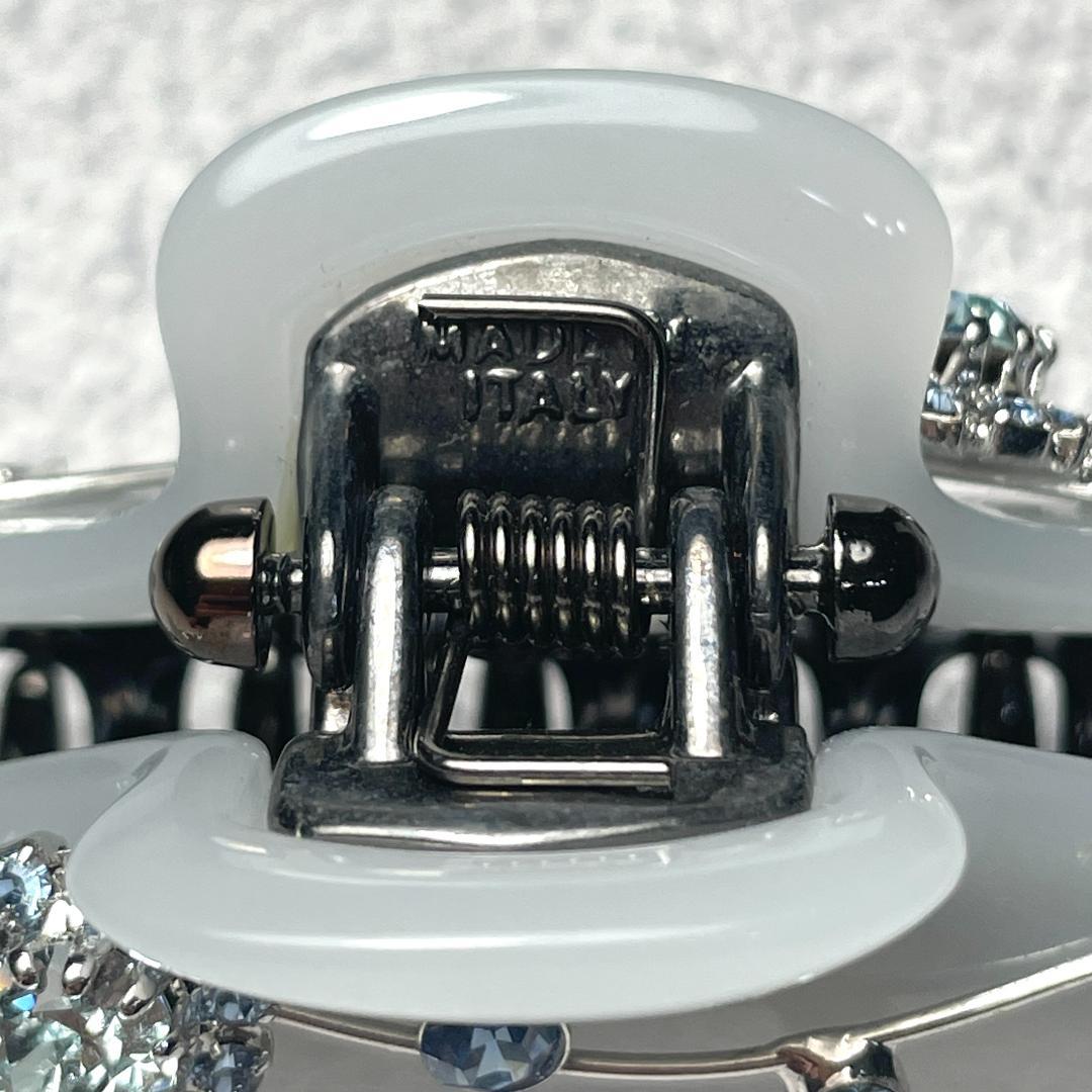 acca アッカ ヘアクリップ Mサイズ ミドル ストーン リーフ装飾 メタル