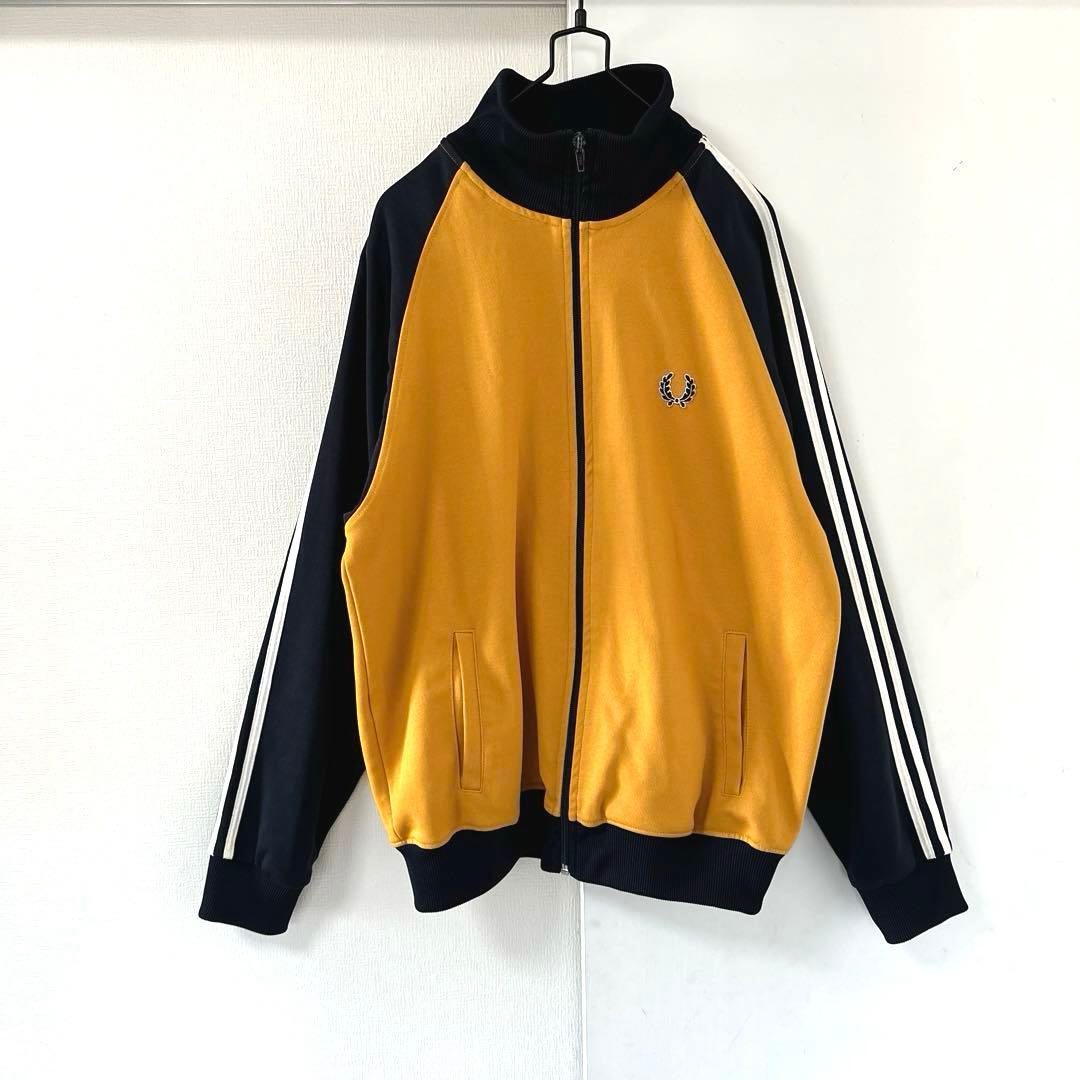 70s フレッドペリー トラックジャケット　イエロー ネイビー