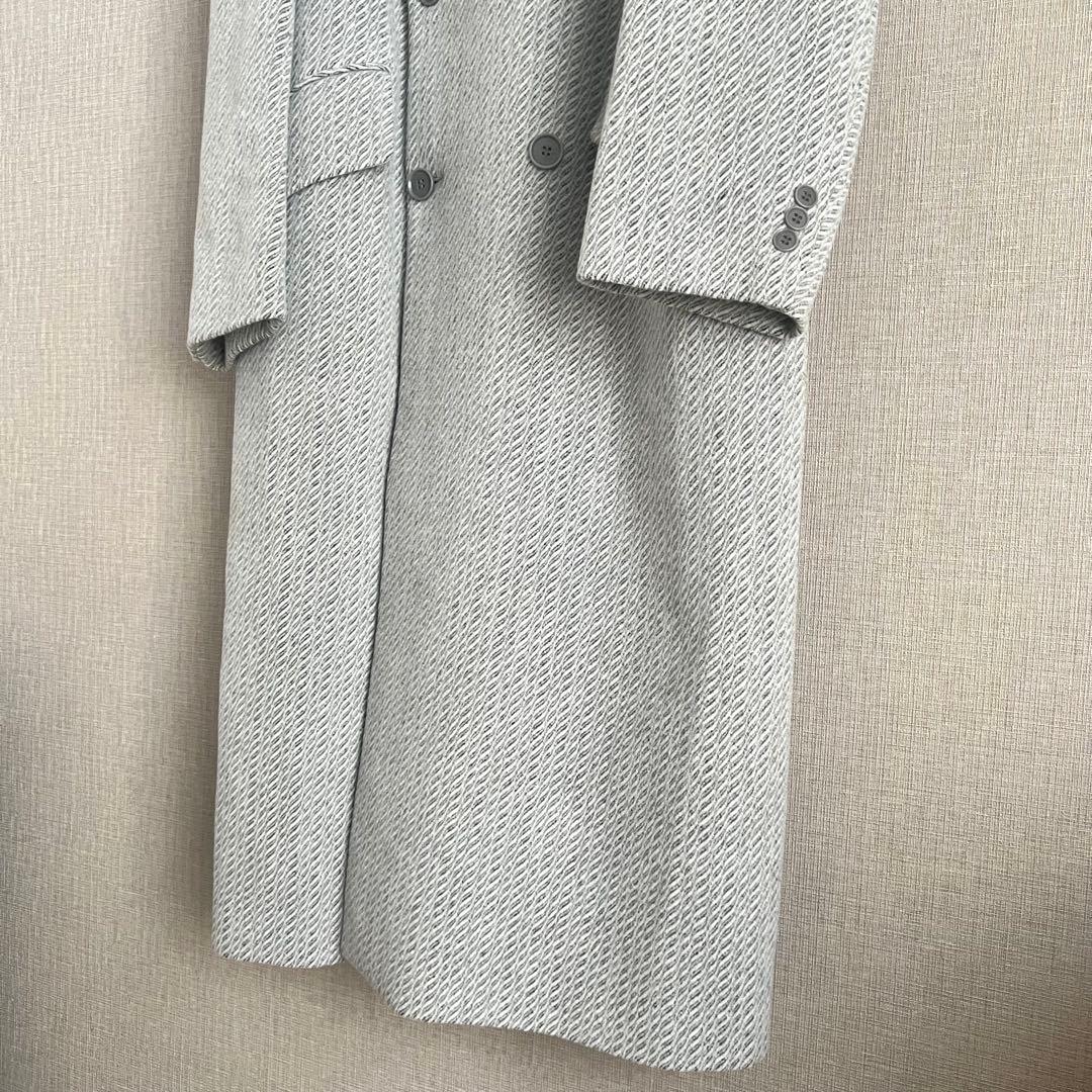 ヴィンテージ 尾州ウールカシミヤ ダブルブレスト チェスターコート XL 古着