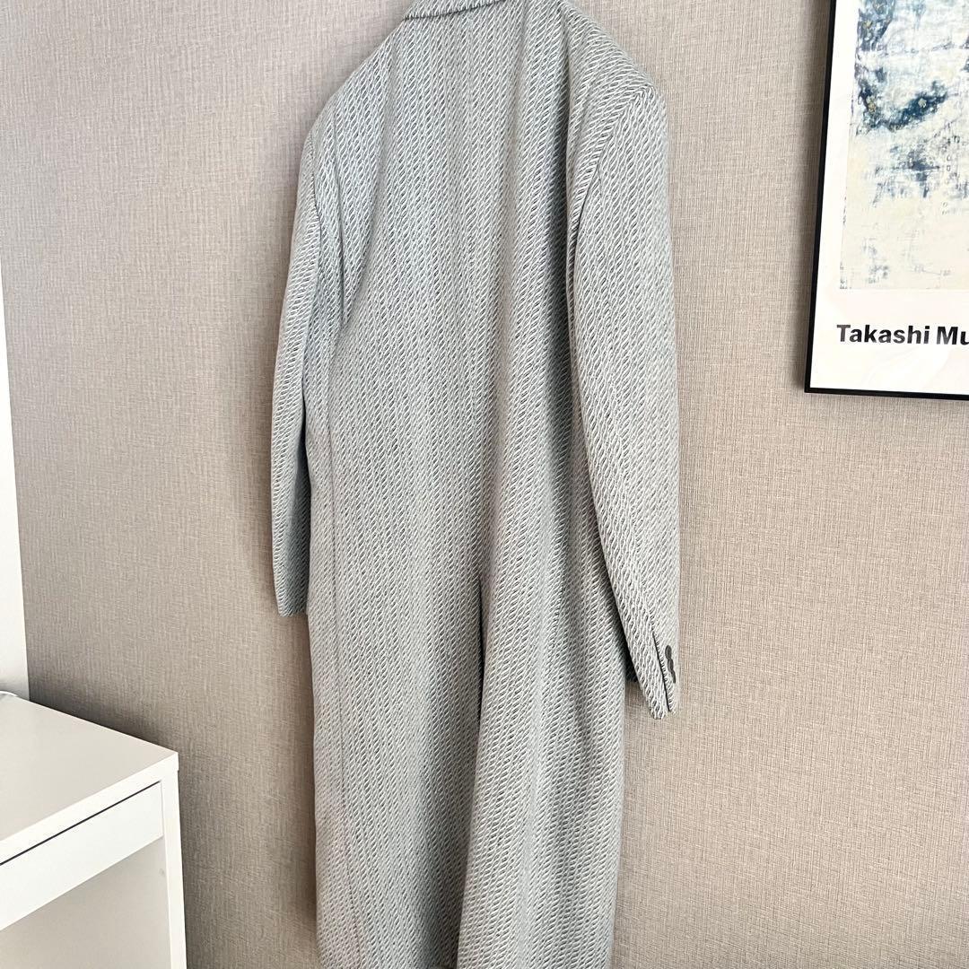 ヴィンテージ 尾州ウールカシミヤ ダブルブレスト チェスターコート XL 古着