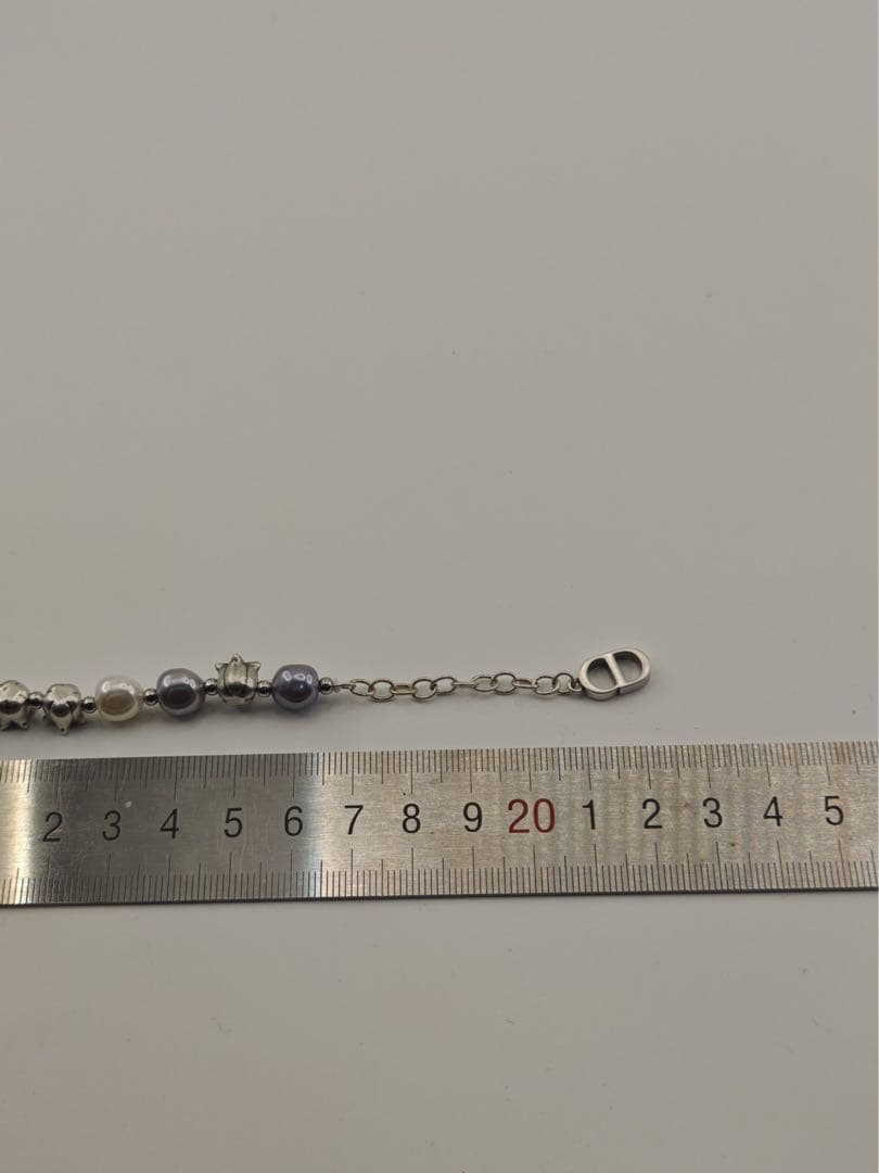 DIOR パールネックレス＆ブレスレット 2点セット シルバー　美品
