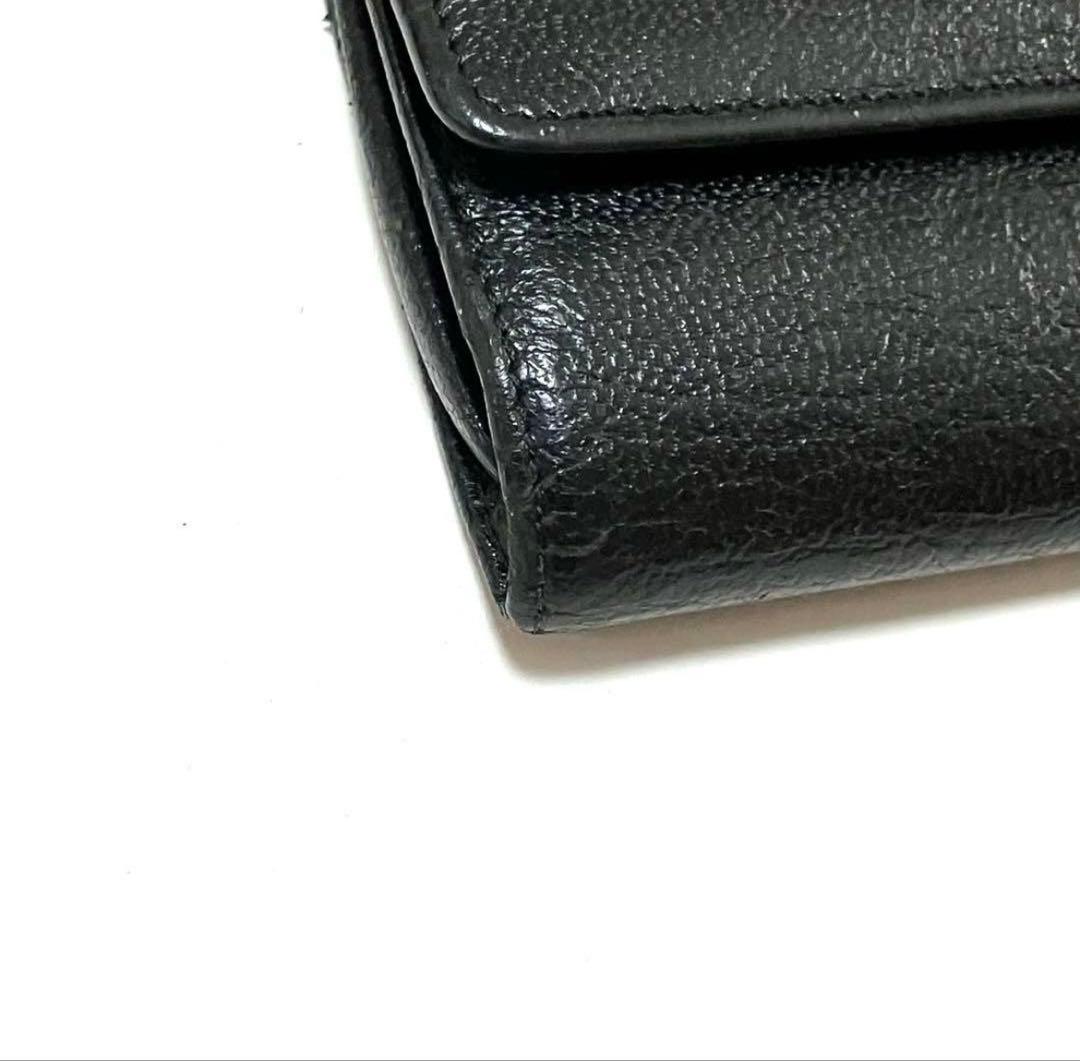CHANEL シャネル 三つ折り財布 ココマーク ブラック