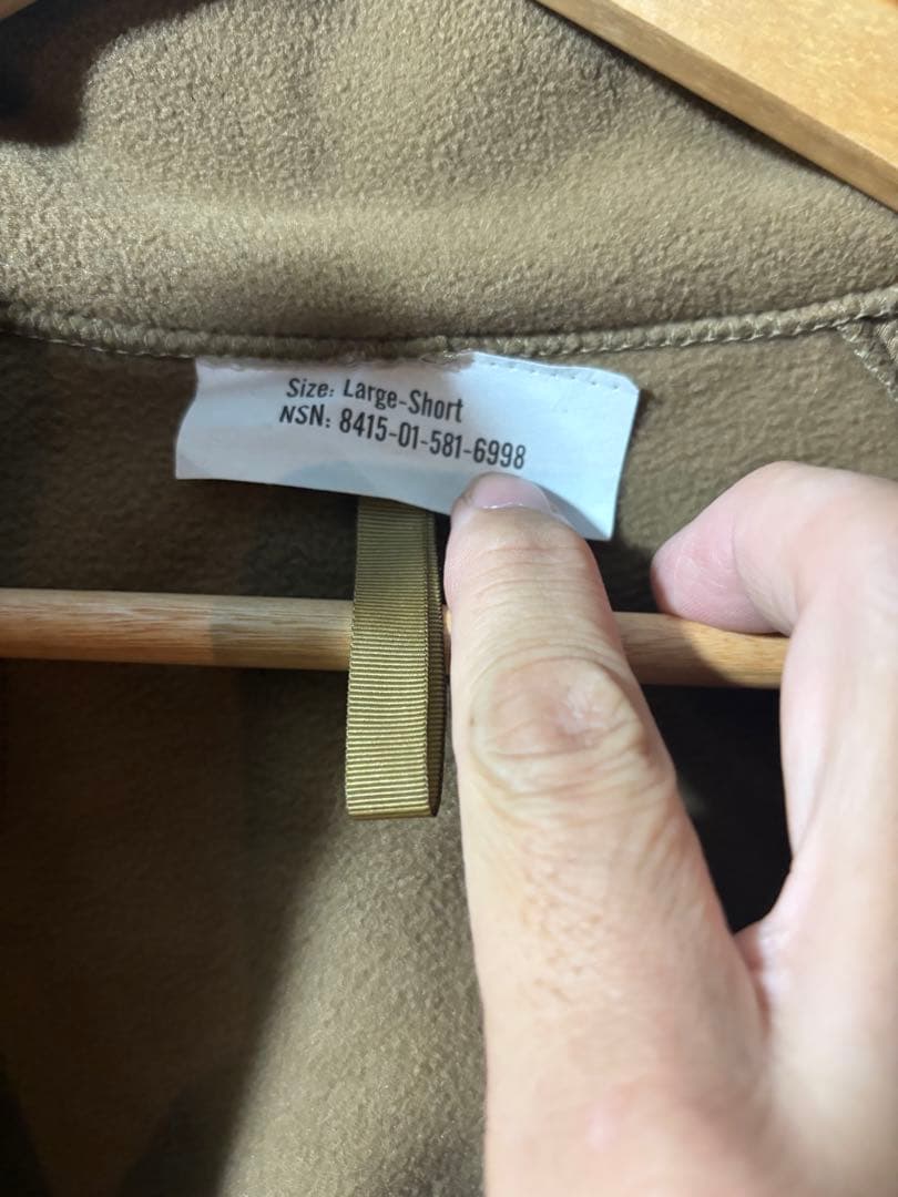 米軍実物 NWUゴアテックスジャケット用ライナー コヨーテL/S D